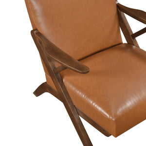 Faux Leather Accent Chair