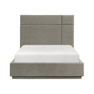 Textured Fabric Platform Bed, Full