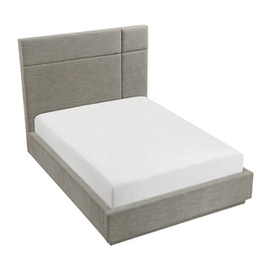 Textured Fabric Platform Bed, Full