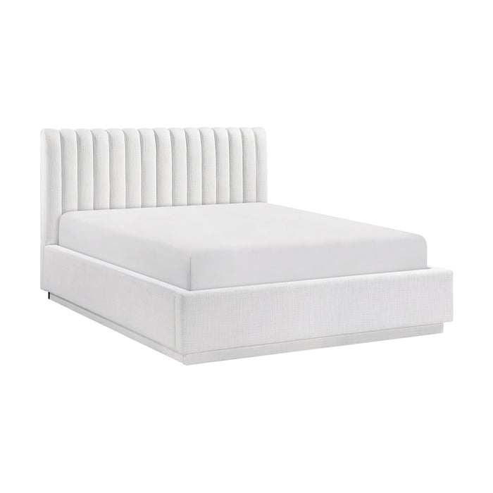 Textured Fabric Platform Bed, Full