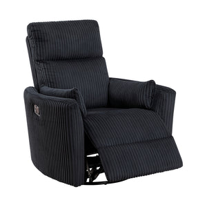 Corduroy Manual Swivel Glider Reclining Chair