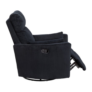 Corduroy Manual Swivel Glider Reclining Chair