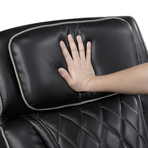 Faux Leather Power Reclining Chair with Power Headrest and Storage Arms