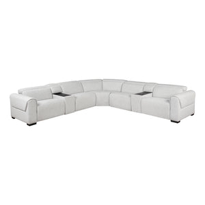 Chenille Fabric 7-Piece Modular Power Reclining Sectional