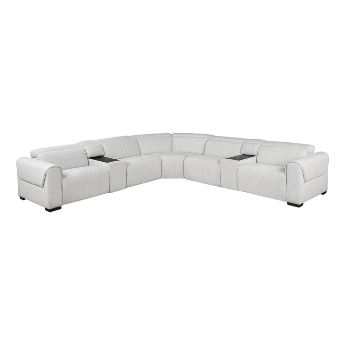 Chenille Fabric 7-Piece Modular Power Reclining Sectional