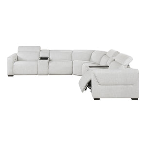 Chenille Fabric 7-Piece Modular Power Reclining Sectional