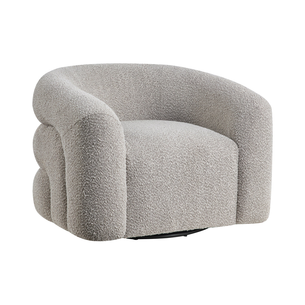 Boucle Fabric Swivel Chair