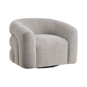 Boucle Fabric Swivel Chair