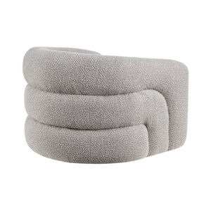 Boucle Fabric Swivel Chair