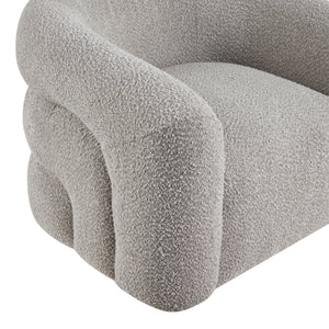 Boucle Fabric Swivel Chair