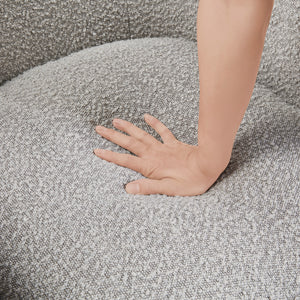 Boucle Fabric Swivel Chair
