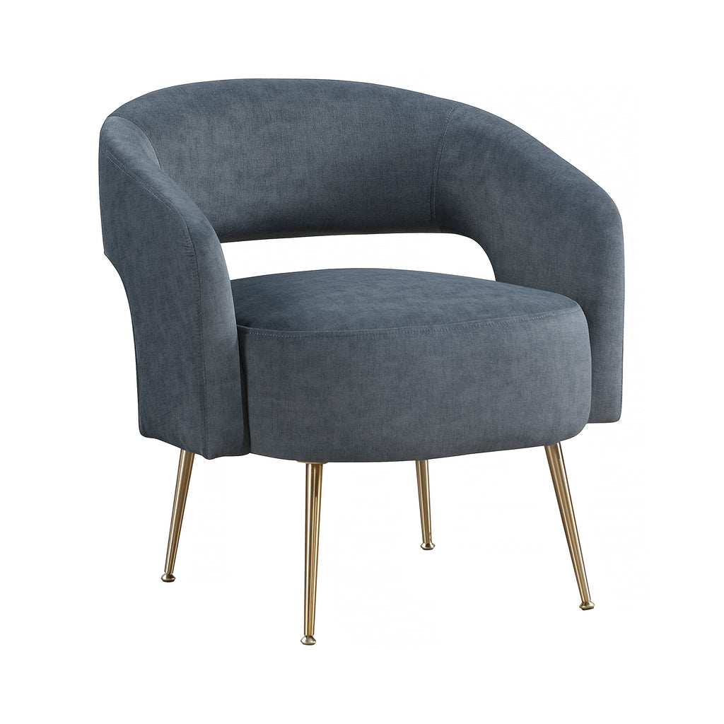 Velvet Fabric Accent Chair