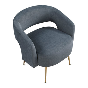 Velvet Fabric Accent Chair