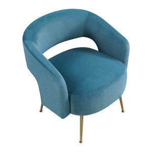 Velvet Fabric Accent Chair