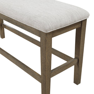 Textured Fabric 6-Piece Counter Height Set