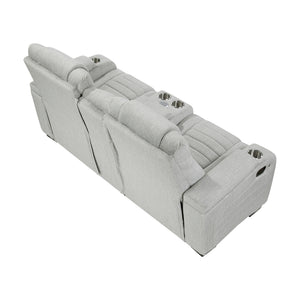 Textured Microfiber Double Reclining Loveseat