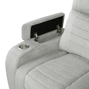 Textured Microfiber Double Reclining Loveseat
