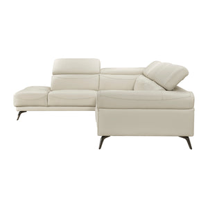 Leather Match 2-Piece Sectional with Left Side Chaise