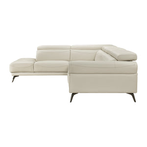 Leather Match 2-Piece Sectional with Left Side Chaise