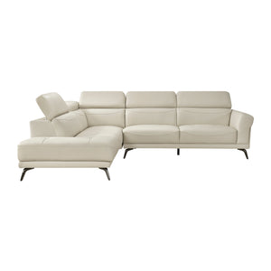 Leather Match 2-Piece Sectional with Left Side Chaise