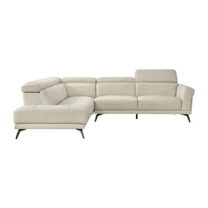Leather Match 2-Piece Sectional with Left Side Chaise