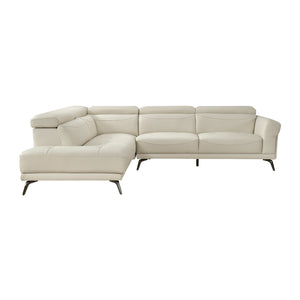 Leather Match 2-Piece Sectional with Left Side Chaise