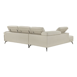 Leather Match 2-Piece Sectional with Left Side Chaise