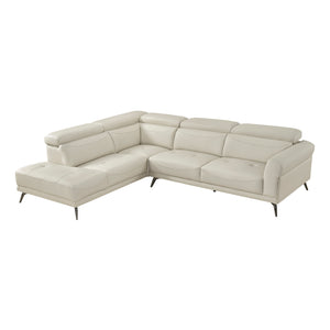 Leather Match 2-Piece Sectional with Left Side Chaise