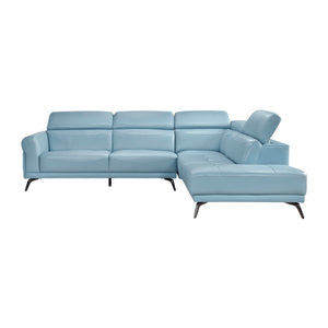 Leather Match 2-Piece Sectional with Right Side Chaise
