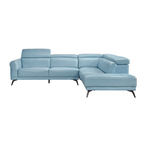 Leather Match 2-Piece Sectional with Right Side Chaise