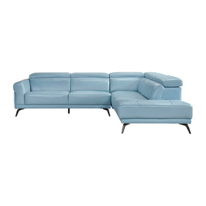 Leather Match 2-Piece Sectional with Right Side Chaise