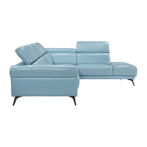 Leather Match 2-Piece Sectional with Right Side Chaise