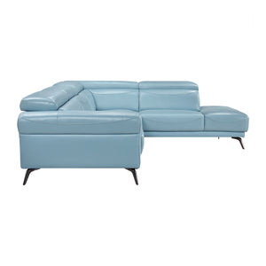 Leather Match 2-Piece Sectional with Right Side Chaise