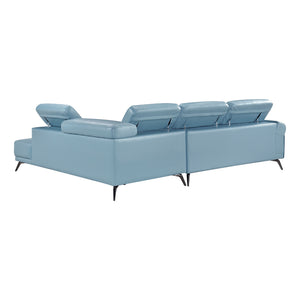 Leather Match 2-Piece Sectional with Right Side Chaise