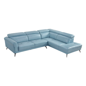 Leather Match 2-Piece Sectional with Right Side Chaise
