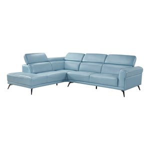 Leather Match 2-Piece Sectional with Left Side Chaise
