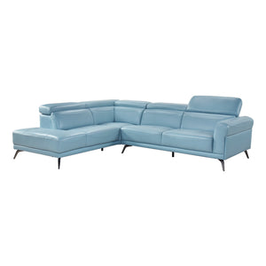 Leather Match 2-Piece Sectional with Left Side Chaise