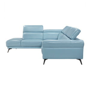 Leather Match 2-Piece Sectional with Left Side Chaise