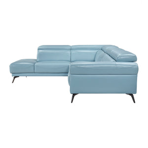 Leather Match 2-Piece Sectional with Left Side Chaise