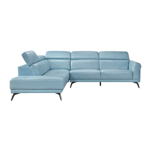 Leather Match 2-Piece Sectional with Left Side Chaise