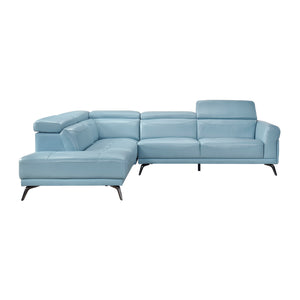 Leather Match 2-Piece Sectional with Left Side Chaise