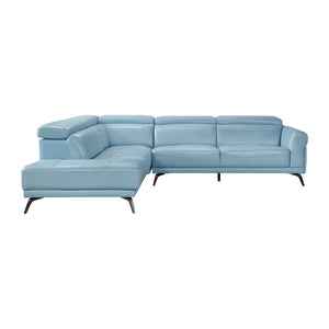 Leather Match 2-Piece Sectional with Left Side Chaise
