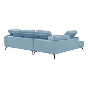 Leather Match 2-Piece Sectional with Left Side Chaise