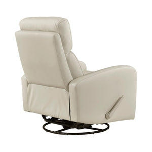 Leather Match Manual Swivel Glider Reclining Chair