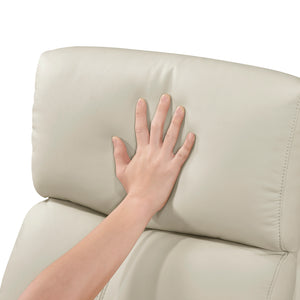 Leather Match Manual Swivel Glider Reclining Chair