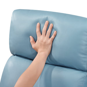 Leather Match Manual Swivel Glider Reclining Chair