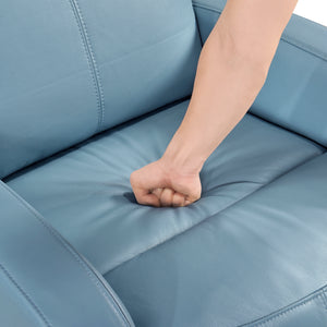 Leather Match Manual Swivel Glider Reclining Chair