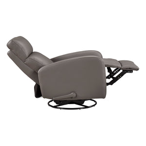 Leather Match Manual Swivel Glider Reclining Chair