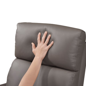 Leather Match Manual Swivel Glider Reclining Chair