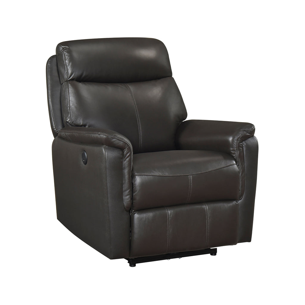 Leather Match Power Reclining Chair